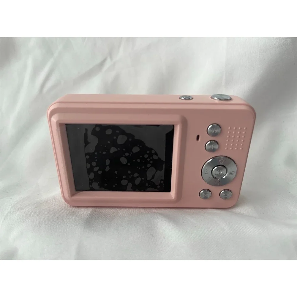 Pink 48MP Digital Camera 4X Zoom Compact Point & Shoot Camera Only